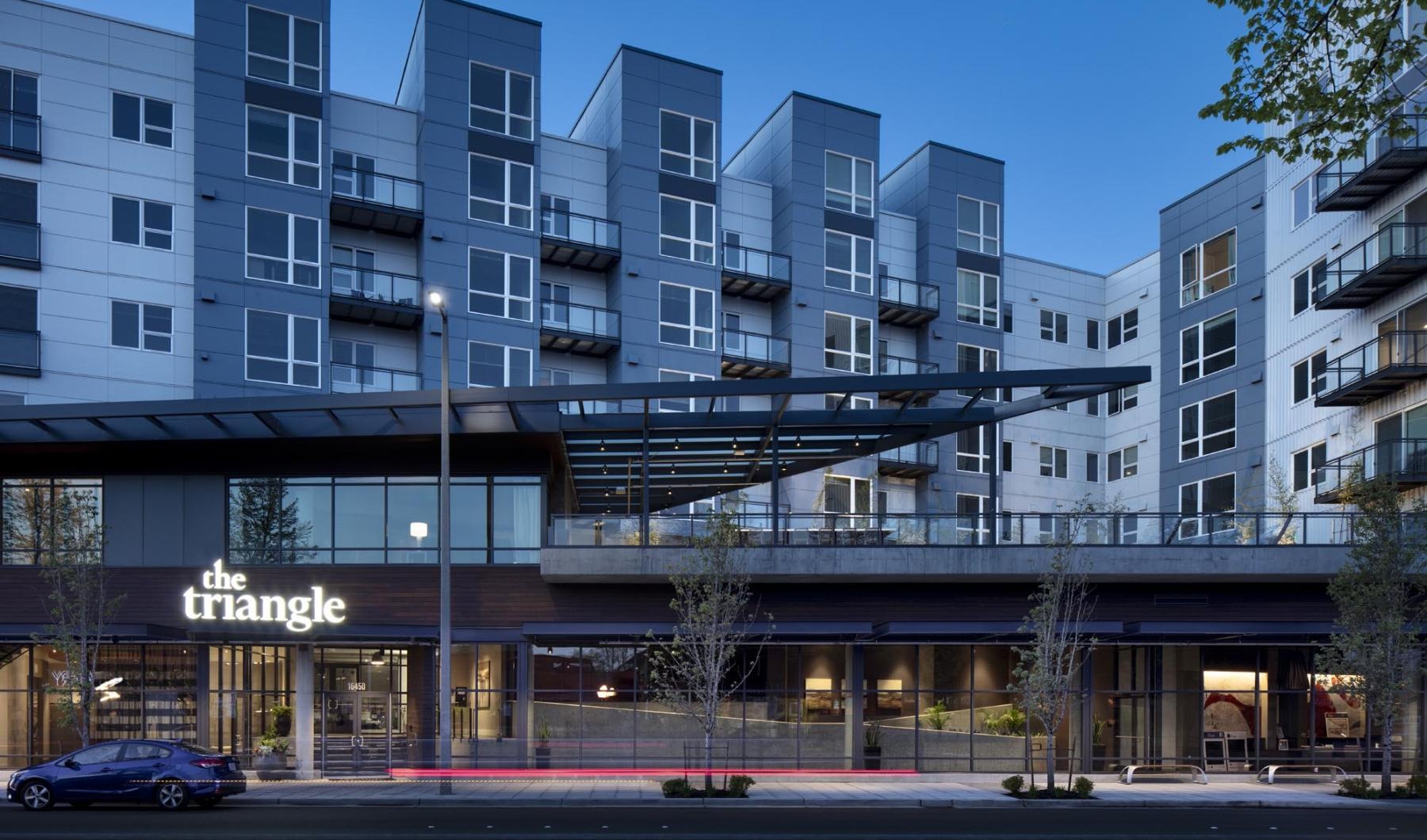 a building with a glass front